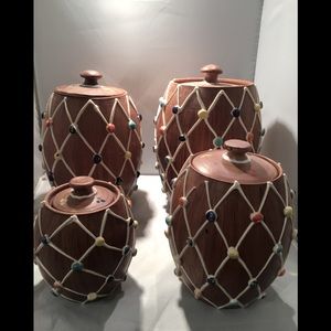 Vintage Italian pottery‎ canisters